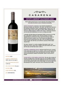 Estate Cabernet Sauvignon 2019 Product Sheet
