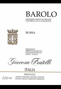 Barolo Bussia 2018 Label