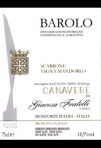 Barolo Scarrone 'Vigna Mandorlo' 2014 Label