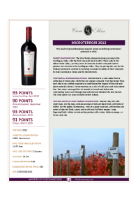 Microterroir 2012 Product Sheet