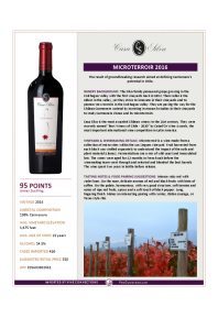 Microterroir 2016 Product Sheet