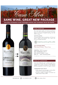 Carmenere, Terroir De Familia 2020 Regional Map