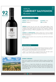 Cabernet Sauvignon 2022 Product Sheet