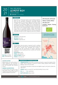 Le Petit Roy 2021 Product Sheet