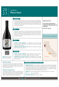 Pinot Noir 2023 Product Sheet