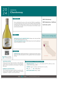 Chardonnay 2024 Product Sheet
