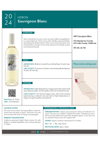 Sauvignon Blanc 2024 Product Sheet