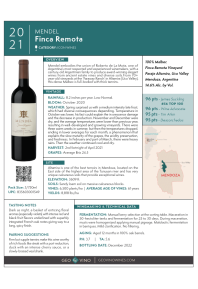 Finca Remota  2021 Product Sheet