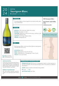 Sauvignon Blanc 2024 Product Sheet