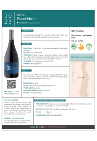 Pinot Noir 2020 Product Sheet