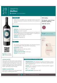 Malbec 2021 Product Sheet