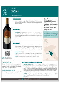 Pervale 2020 Product Sheet