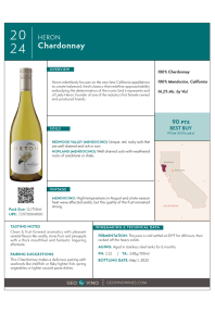 Chardonnay 2024 Product Sheet