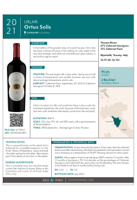Ortus Solis 2021 Product Sheet
