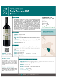 Toscana IGT 'Seta' 2023 Product Sheet
