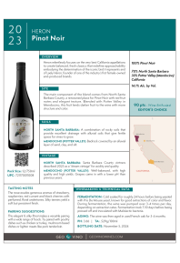 Pinot Noir 2023 Product Sheet