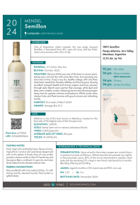Semillon 2025 Product Sheet