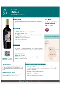 Malbec 2025 Product Sheet