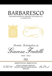 Barbaresco 2021 Label