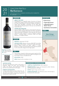 Barbaresco 2021 Product Sheet