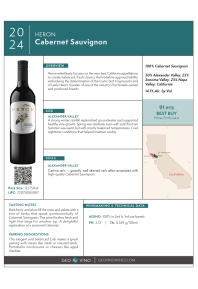 Cabernet Sauvignon 2024 Product Sheet