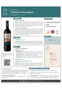 Cabernet Sauvignon 2024 Product Sheet