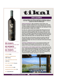 Amorio 2016 Product Sheet
