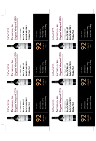 Carmenere, Los Lingues Vineyard 2019 Shelf Talker