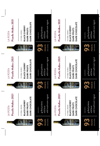 Pizzella Malbec 2021 Shelf Talker