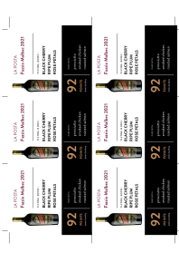 Fazzio Malbec 2021 Shelf Talker