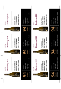 Chardonnay 2021 Shelf Talker