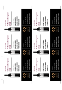 Cabernet Sauvignon 2022 Shelf Talker