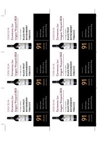 Carmenere, Los Lingues Vineyard 2023 Shelf Talker