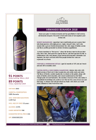 Armando Bonarda 2018 Product Sheet