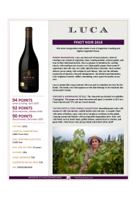 Pinot Noir 2018 Product Sheet