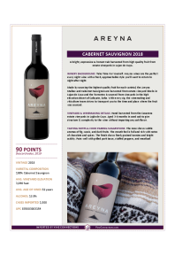 Cabernet Sauvignon 2018 Product Sheet