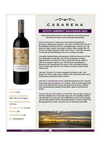 Estate Cabernet Sauvignon 2019 Product Sheet