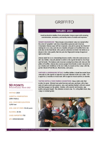 Malbec 2019 Product Sheet