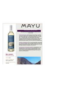 Sauvignon Blanc 2021 Product Sheet