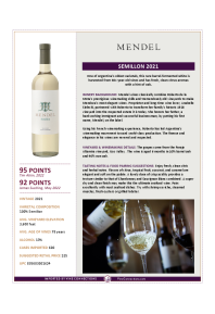 Semillon 2021 Product Sheet