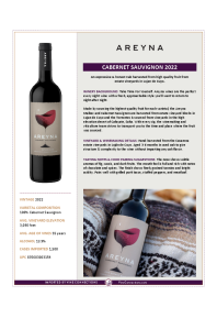 Cabernet Sauvignon 2022 Product Sheet