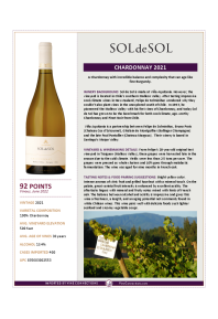 Chardonnay 2021 Product Sheet
