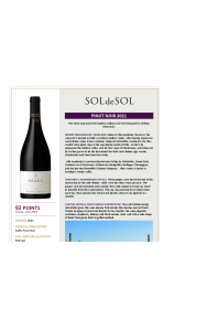 Pinot Noir 2021 Product Sheet