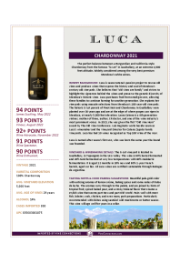Chardonnay 2021 Product Sheet