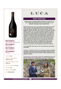 Pinot Noir 2021 Product Sheet