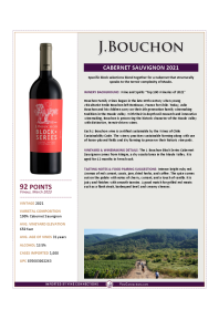 Cabernet Sauvignon 2021 Product Sheet